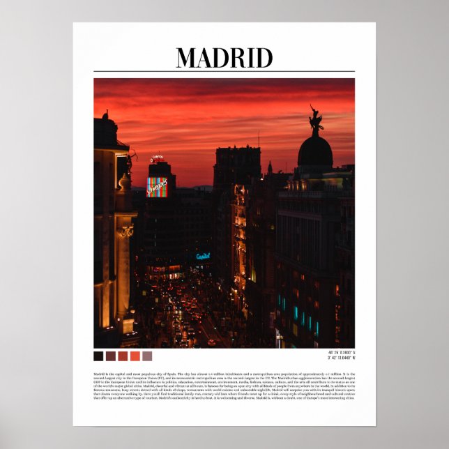 Poster Madrid - Espagne (Devant)