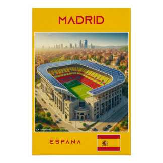Poster Madrid Stadium - Spain - Ecological Design