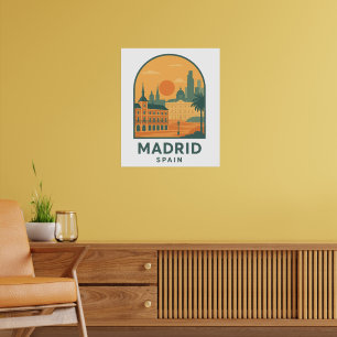 Poster Madrid Vintage Espagne Voyage – Ville Rétro