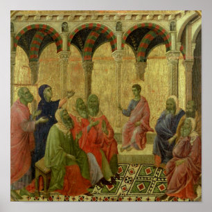 Poster Maesta : Le Christ parmi les médecins, 1308-11