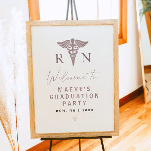 Poster MAEVE Rose Gold Infirmière Bienvenue à la remise d