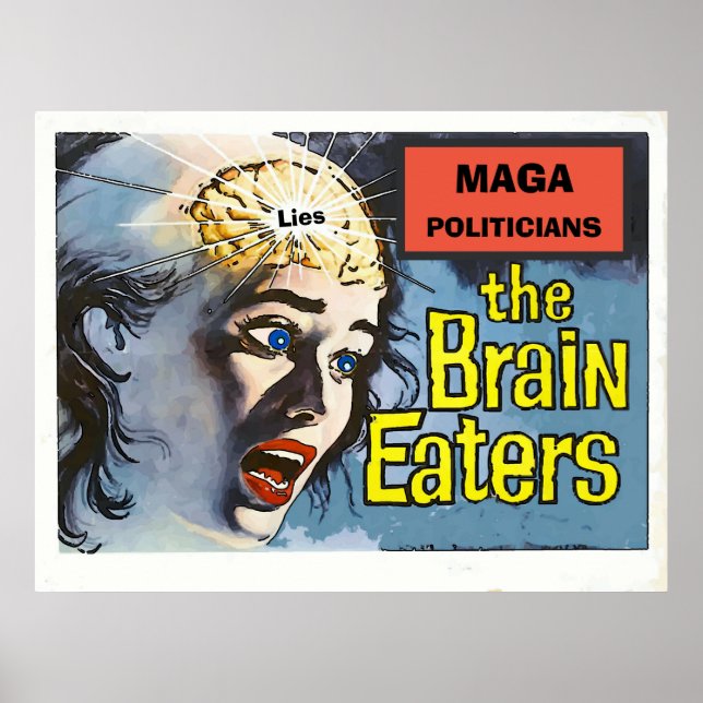 Poster MAGA Politiciens, Mensonges, modifier le texte Pos (Devant)