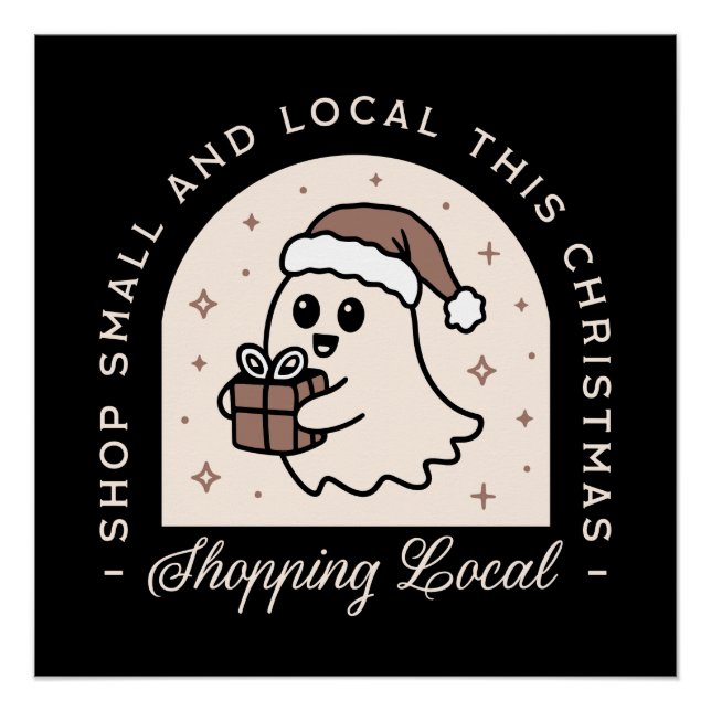 Poster Magasin de soutien petits cadeaux de Noël locaux (Devant)