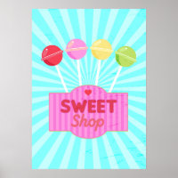 Magasin de sucreries Retro Pastel Candy Lollipops