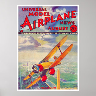 POSTER MAGAZINE 1934 : MODEL AIRPLANE NEWS