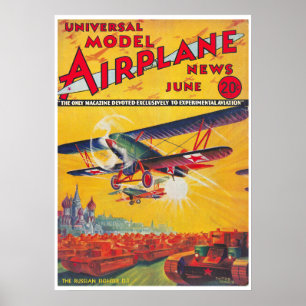 POSTER MAGAZINE 1934 : MODEL AIRPLANE NEWS