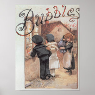 Poster Magazine de "bulles" de publicité par affichage