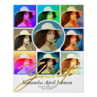 Magazine Pop Art Retro Diptych Graduation Photo