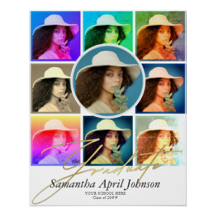 Poster Magazine Pop Art Retro Diptych Graduation Photo