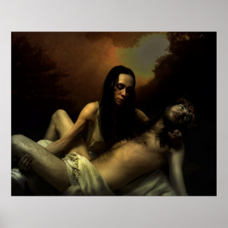 Poster magdalène et jésus