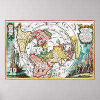 Magellan Voyage Carte de la Terre Plate