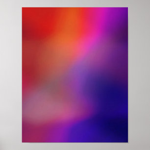 Poster Magenta rose orange violet et rouge brillant Abstr