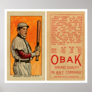 Poster Maggert Oakland Baseball 1911
