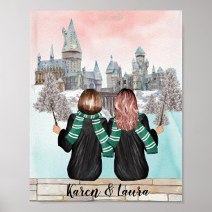 Poster Magic Castle Wizard Portrait, Assistants Imprimer