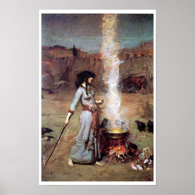 Poster Magic Circle John William Waterhouse (Devant)
