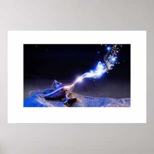 Poster Magic Genie Lamp Enchanted Arabian Fantasy Artwork