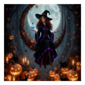 Poster Magic Sorcery Halloween Family