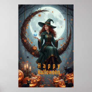 Poster Magic Sorcery Halloween Family