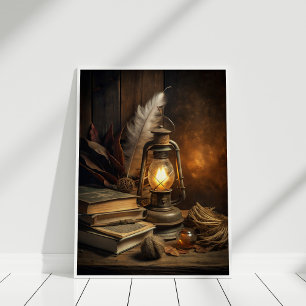 Poster Magic Study Wall Art - Vintage Candlelit Magie