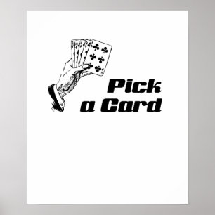 Poster Magic Trick Pick A Card Léger de main