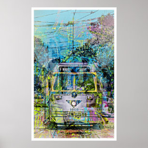 Poster Magic vintage tramway de Market St San Francisco
