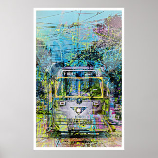 Poster Magic vintage tramway de Market St San Francisco