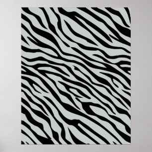Poster Magic Zebra Stripes Click to Customize Grey Color