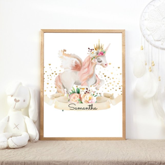 Poster Magical Créature Princesse Licorne Fille Nursery  (Créateur téléchargé)