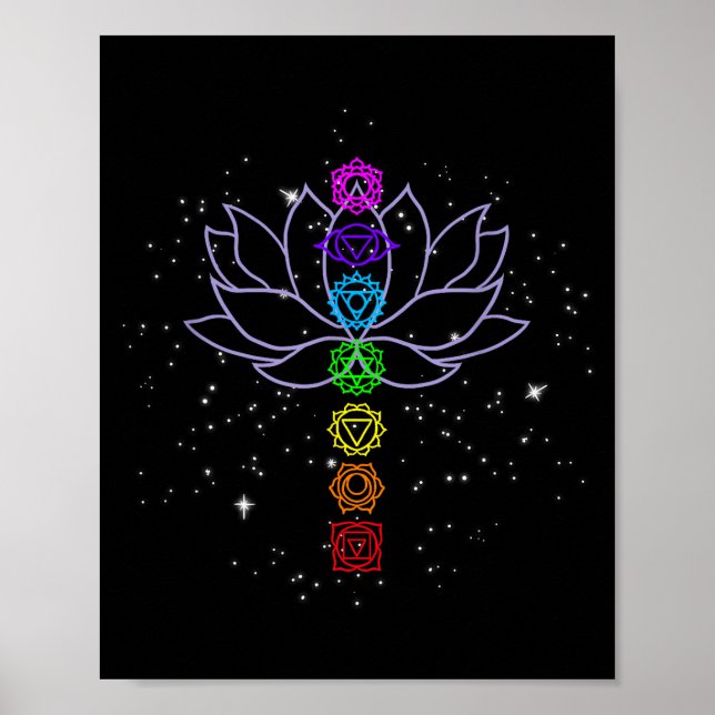 Poster Magical Mandala Lotus Lines Cool Mandala Design Lo (Devant)