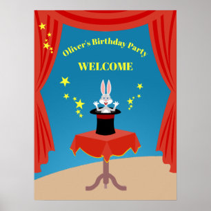 Poster Magicien Boy Show Fête d'anniversaire