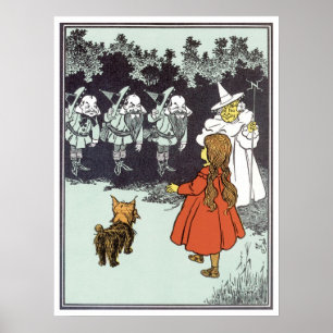 Poster Magicien d'Oz Dorothée Toto Glinda Munchkins Vinta