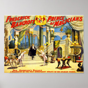 Poster Magicien vintage Frederick Bancroft