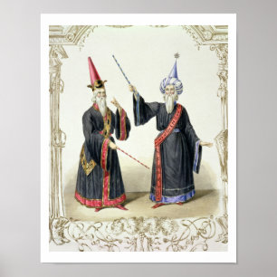 Poster Magiciens au Carnaval de Berlin, 1836 (couleur