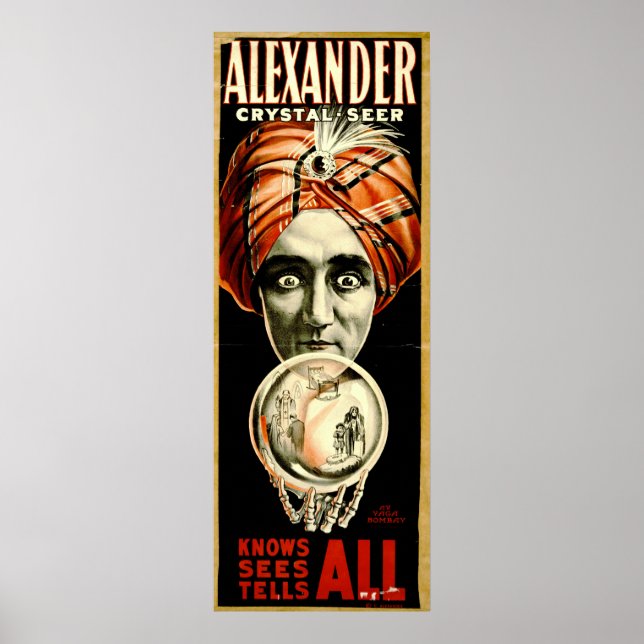 Poster Magiciens vintages Playbill 1910 (Devant)