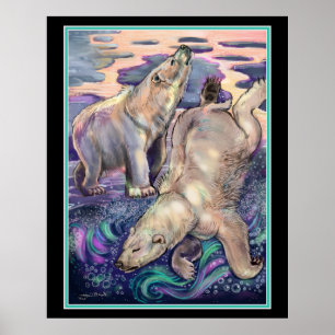 Poster Magie de l'ours polaire