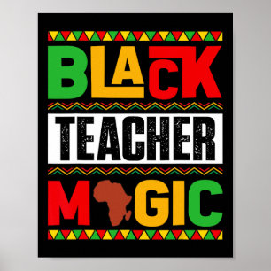 Poster Magie des enseignants noirs Histoire afro-américai