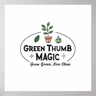 Poster Magie du Pouce Vert | T-Shirt de Jardinage Urbain