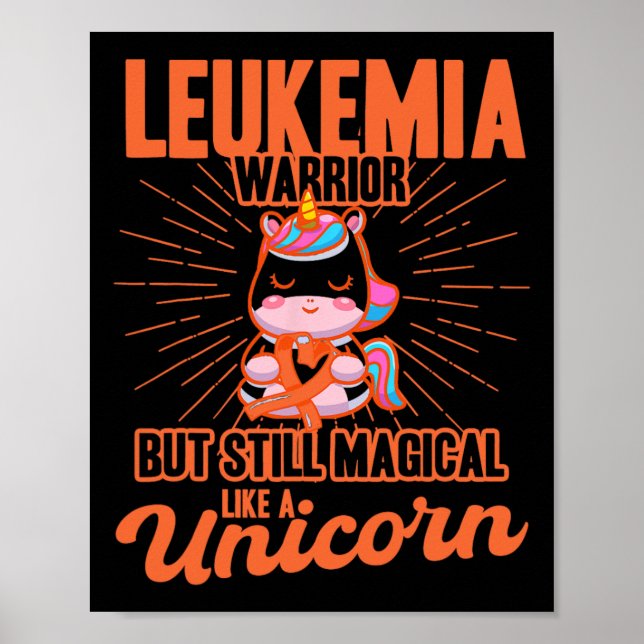 Poster Magique Comme Une Conscience De La Leucémie Unicor (Devant)