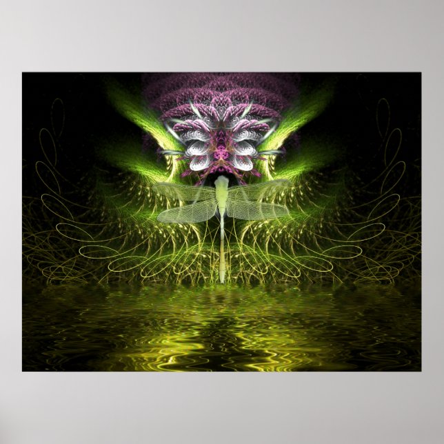 Poster magique de libellules (Devant)