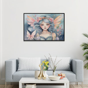 Poster Magique Florale de Fée Création Artistique par IA 