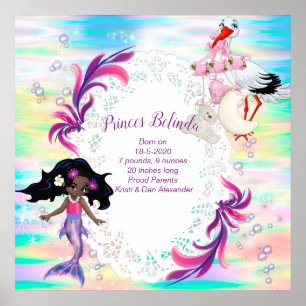 Poster Magique Rainbow Bubbles & Baby Mermaids