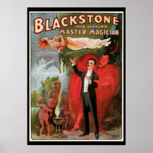 Poster magique vintage, Grand Magicien Blackstone