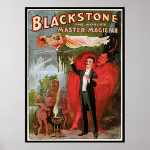 Poster magique vintage, Grand Magicien Blackstone