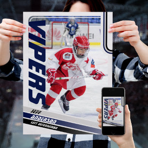 Poster Magnet carte à collectionner de hockey sur glace b