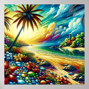 Poster Magnifique Art Ai   Beauté côtière