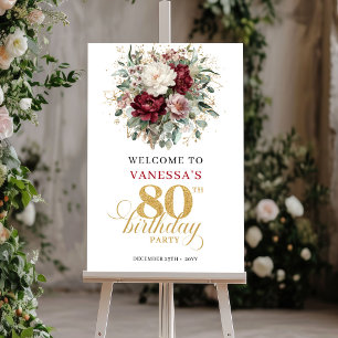 Poster Magnifique Bienvenue Fleurs de Bourgogne pour 80 a