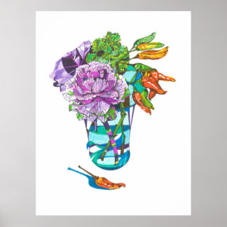 Poster Magnifique bouquet végétal d'automne