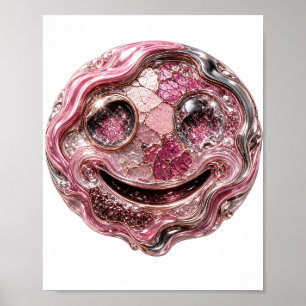 Poster Magnifique conception d'ART ABSTRAIT en argent