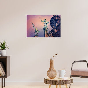 Poster Magnifique coucher de soleil à Bruxelles