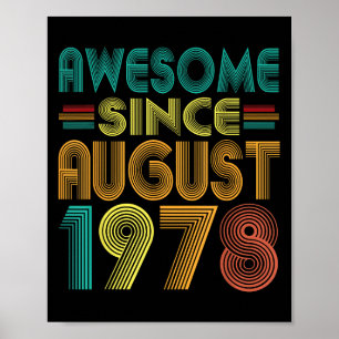 Poster Magnifique depuis août 1978 Années 47e anniversair